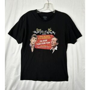 American Classics David Bowie & Bing Crosby T-Shirt mens  medium Christmas Music